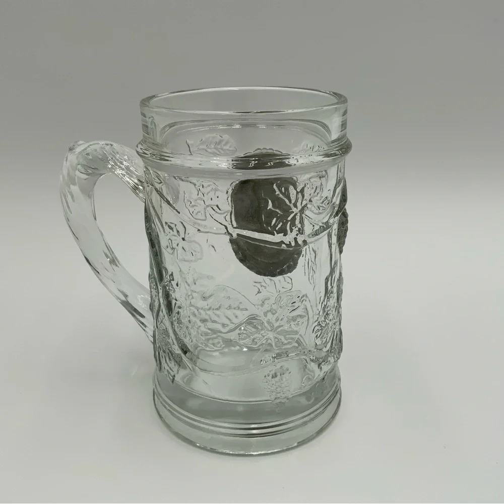 “The Fairway” Heavy Beer Mug Glass Pewter Medallion Golf
